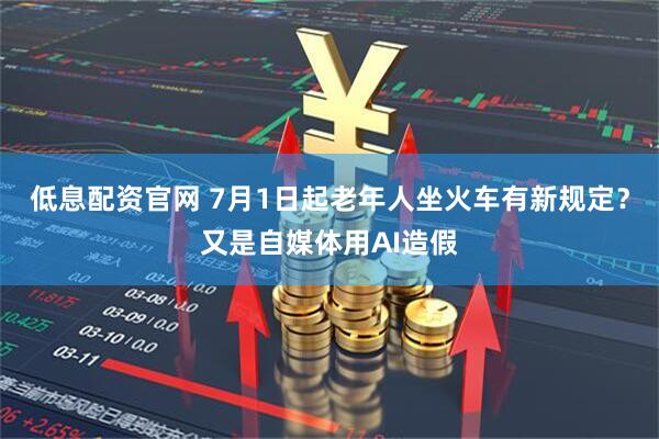 低息配资官网 7月1日起老年人坐火车有新规定？又是自媒体用AI造假